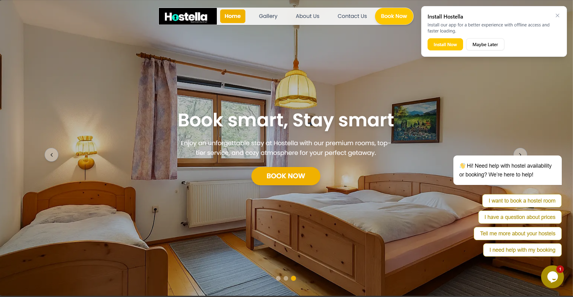 Hostella — project screenshot